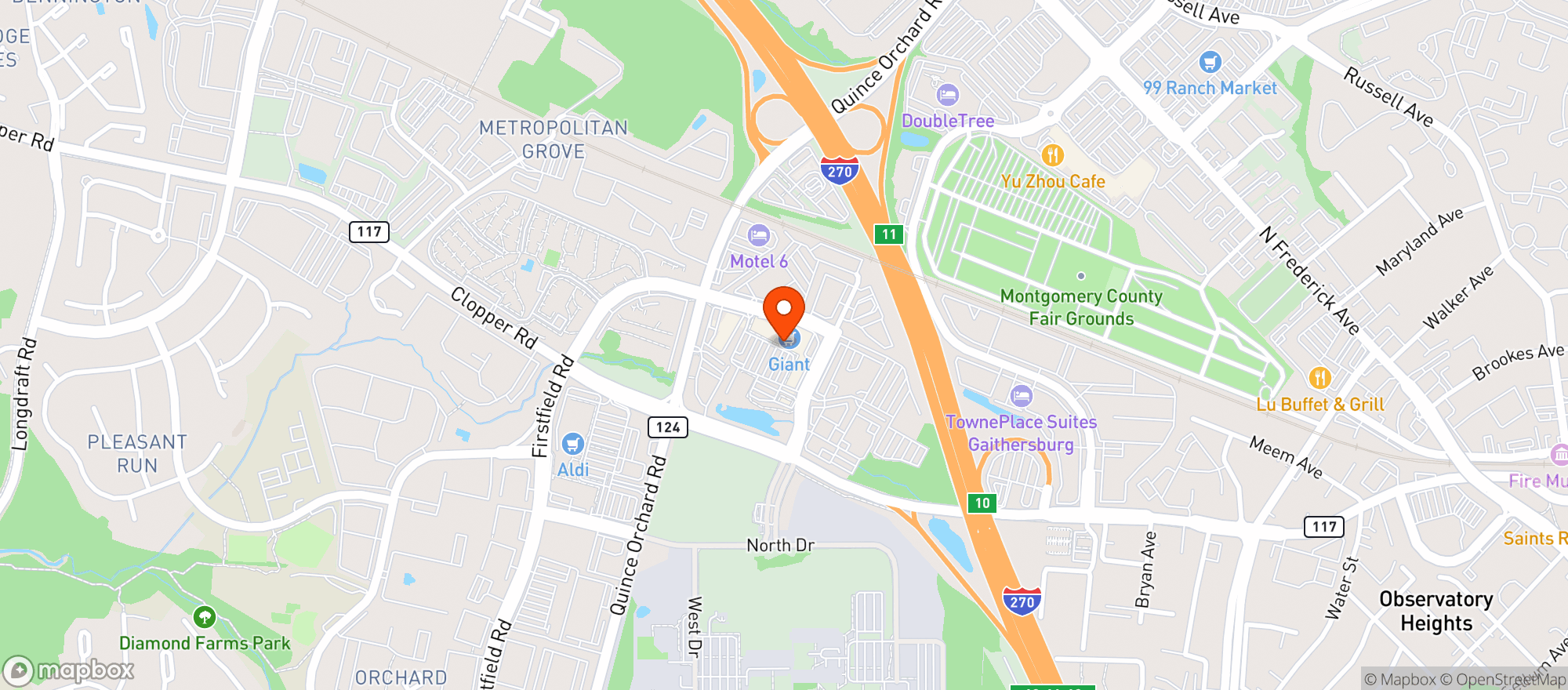 Map showing Giant