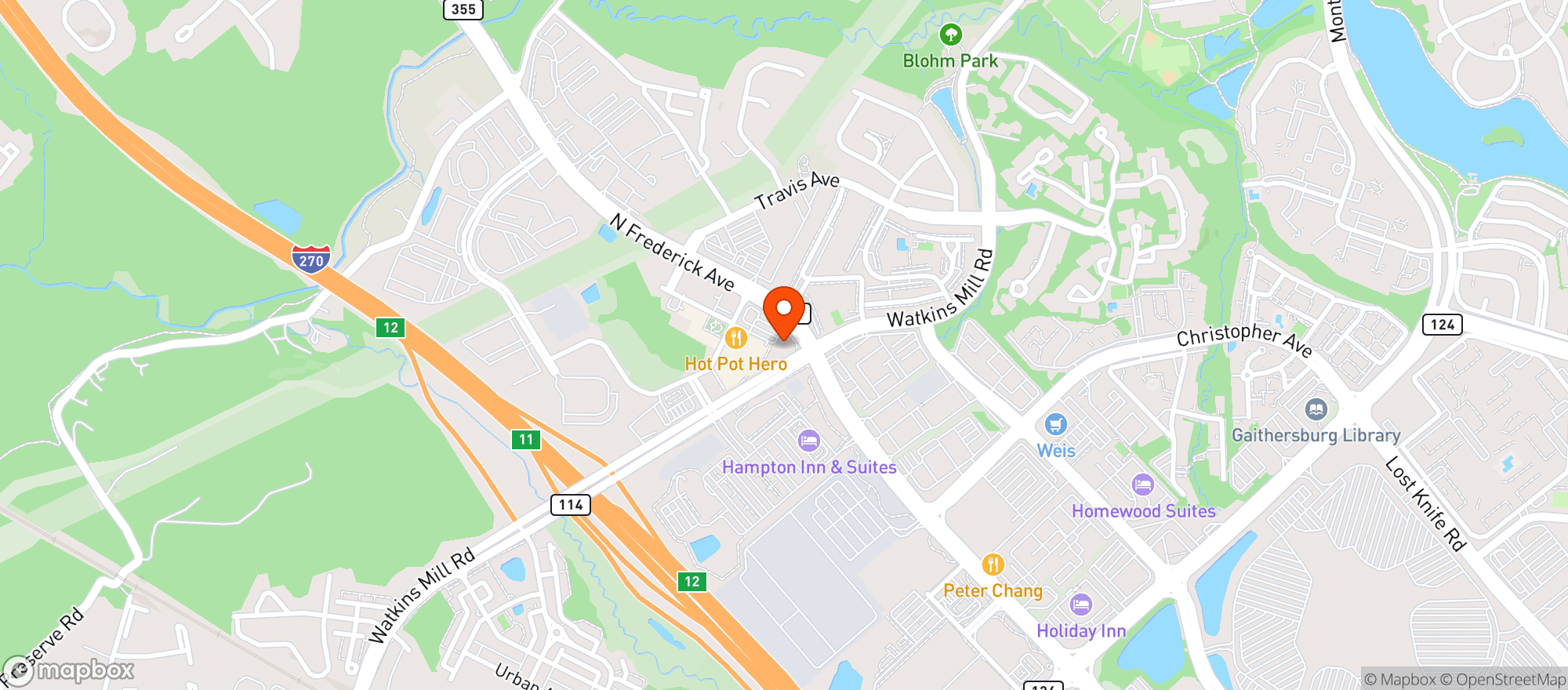 Map showing Firebirds Wood Fired Gr #42