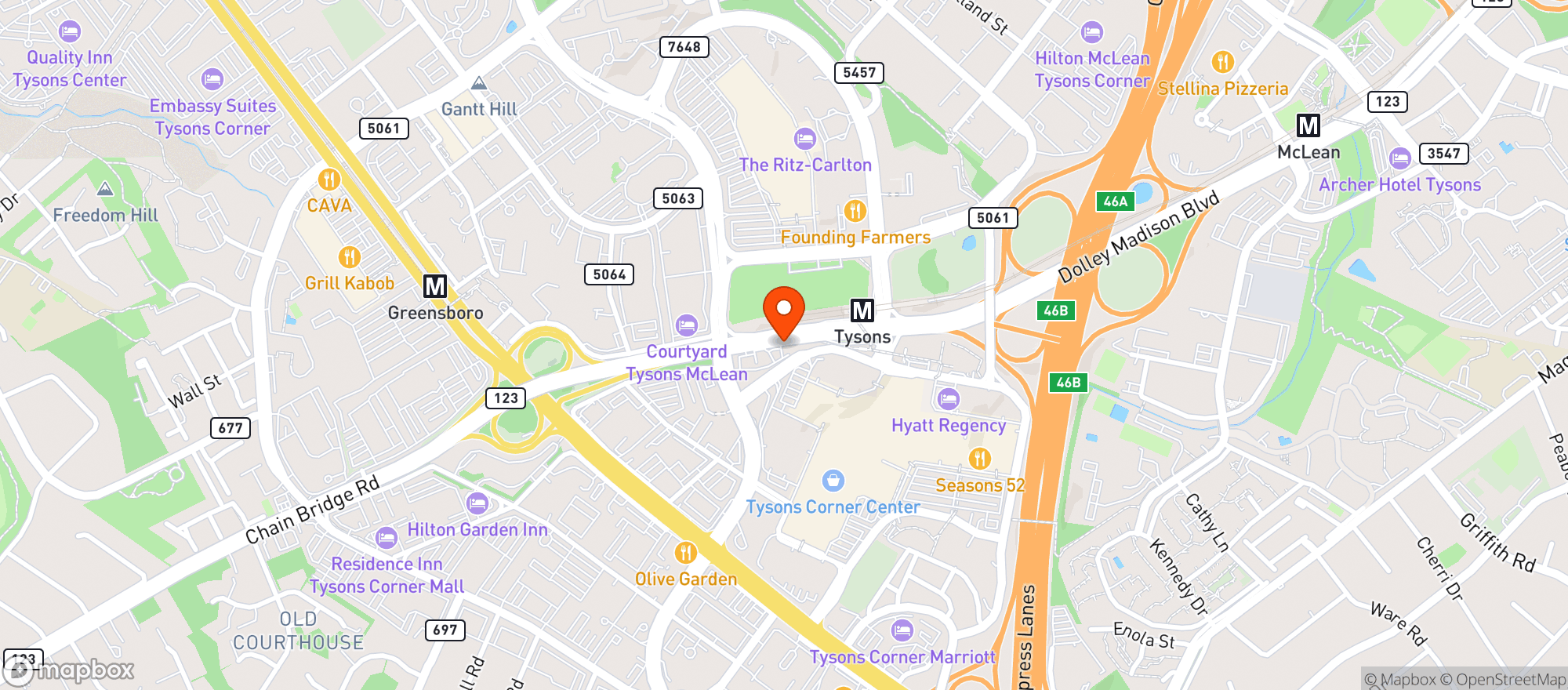 Map showing Gnc