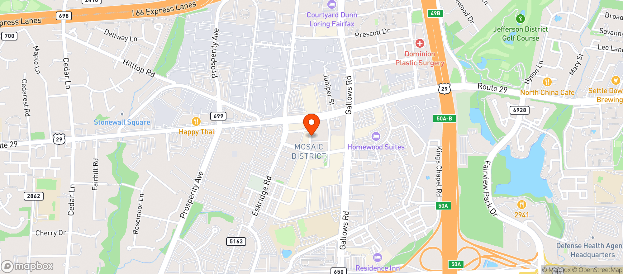 Map showing Target Store