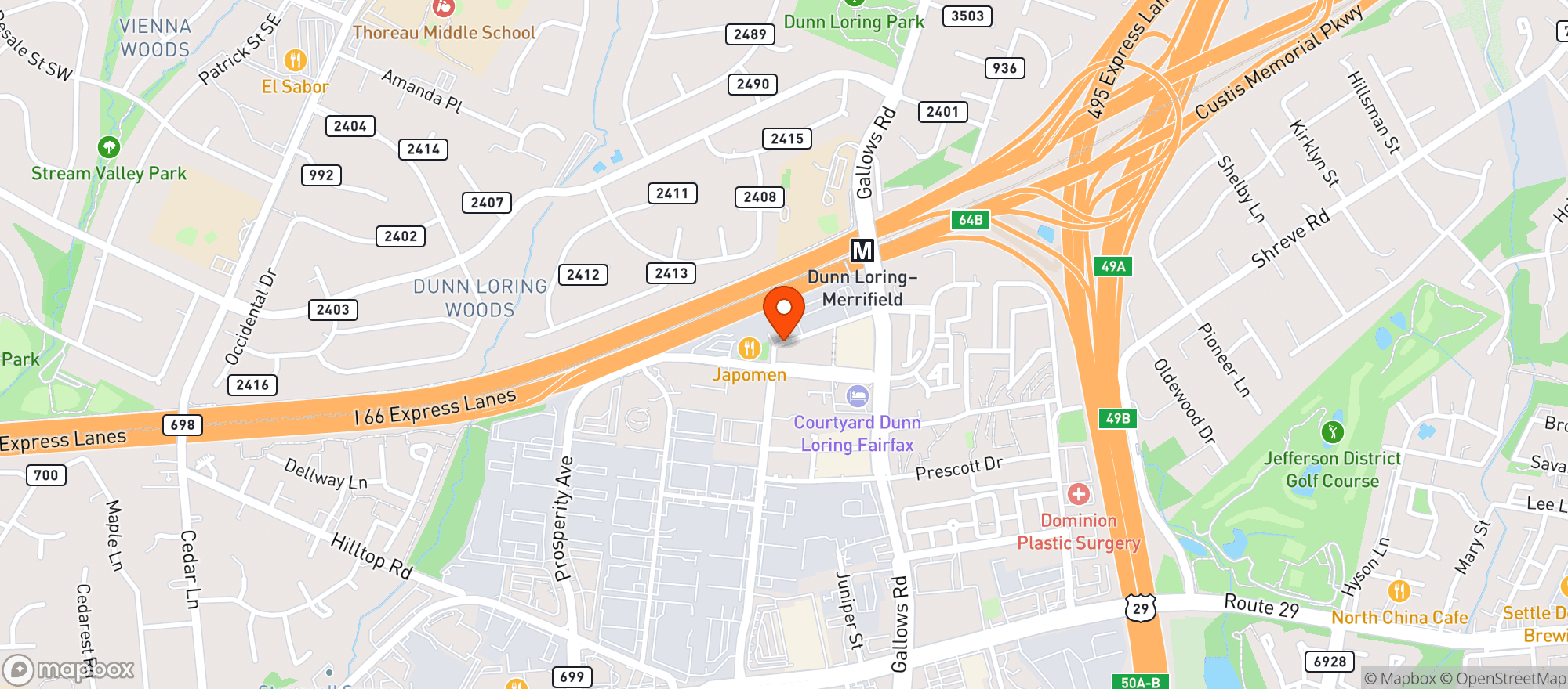 Map showing Harris Teeter
