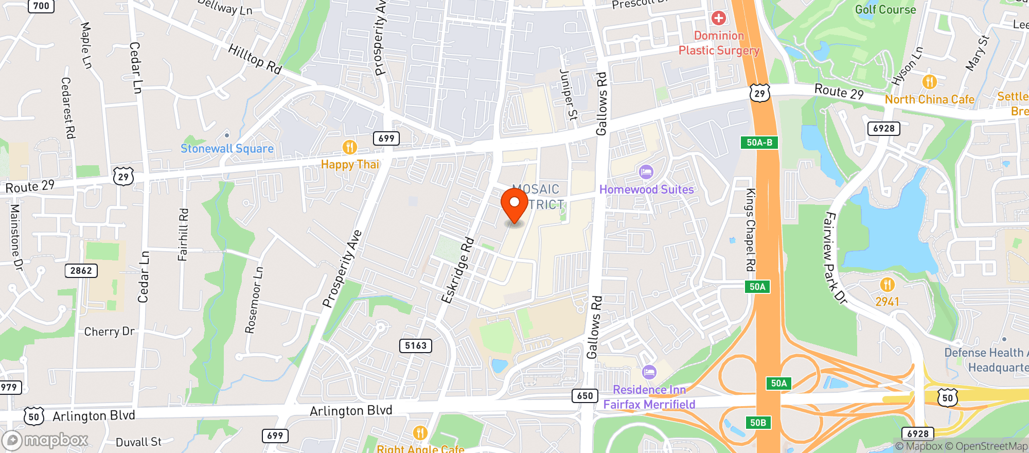 Map showing Williams Sonoma