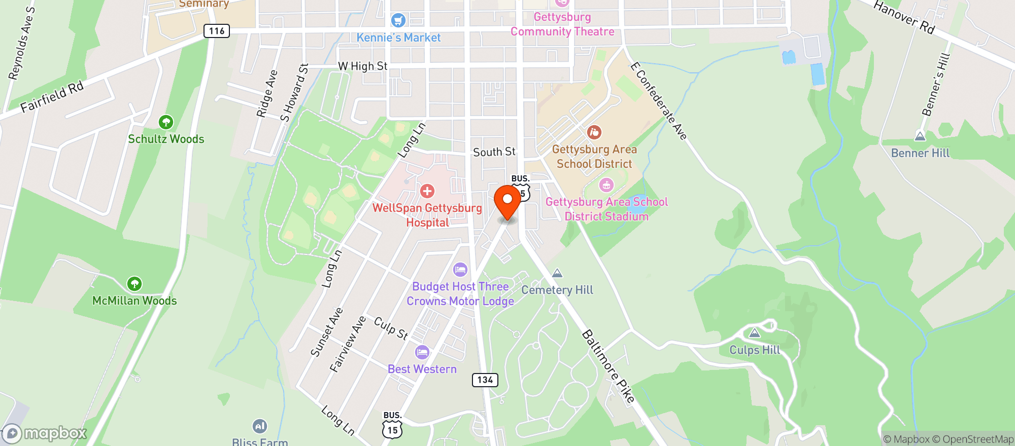 Map showing O Rorkes