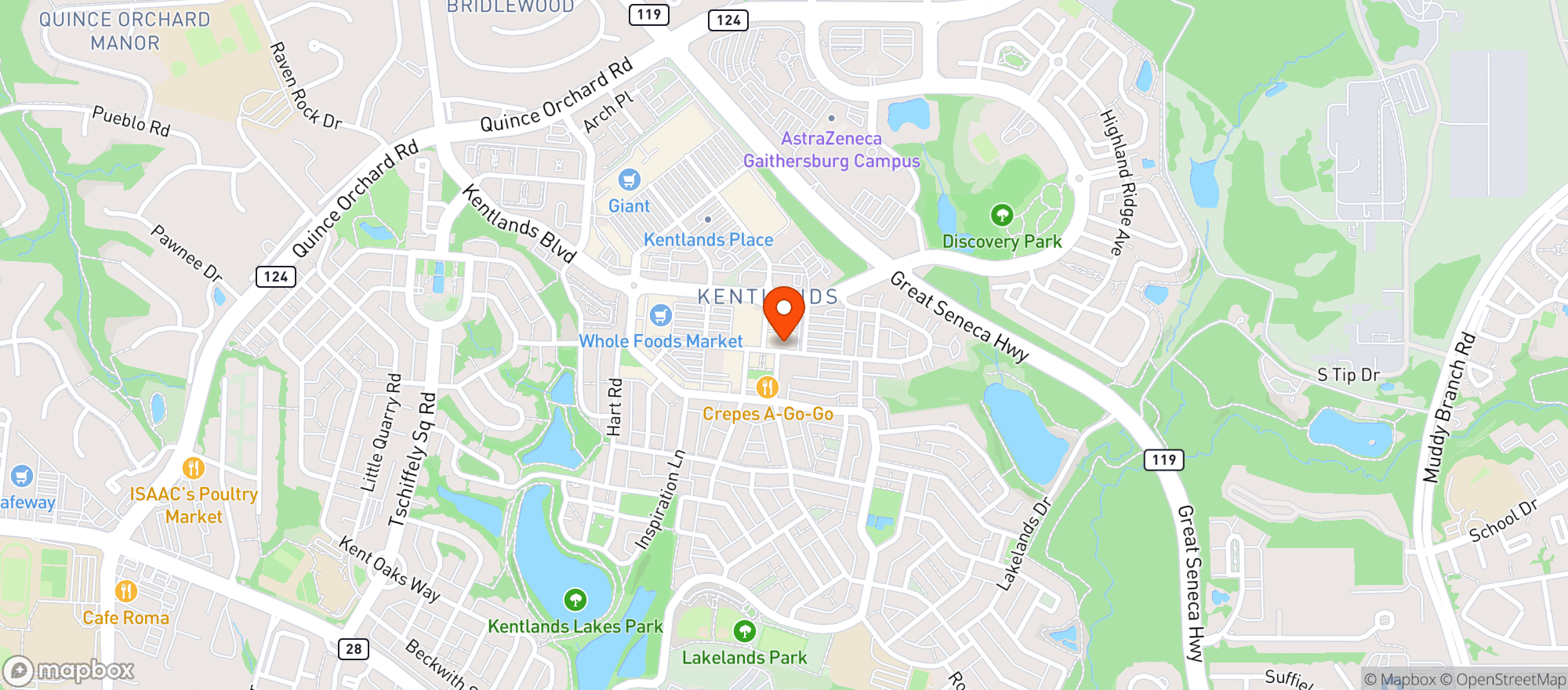 Map showing Dog Haus