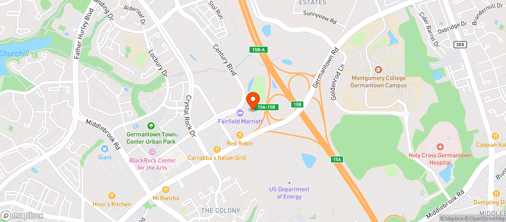 Map showing Topgolf