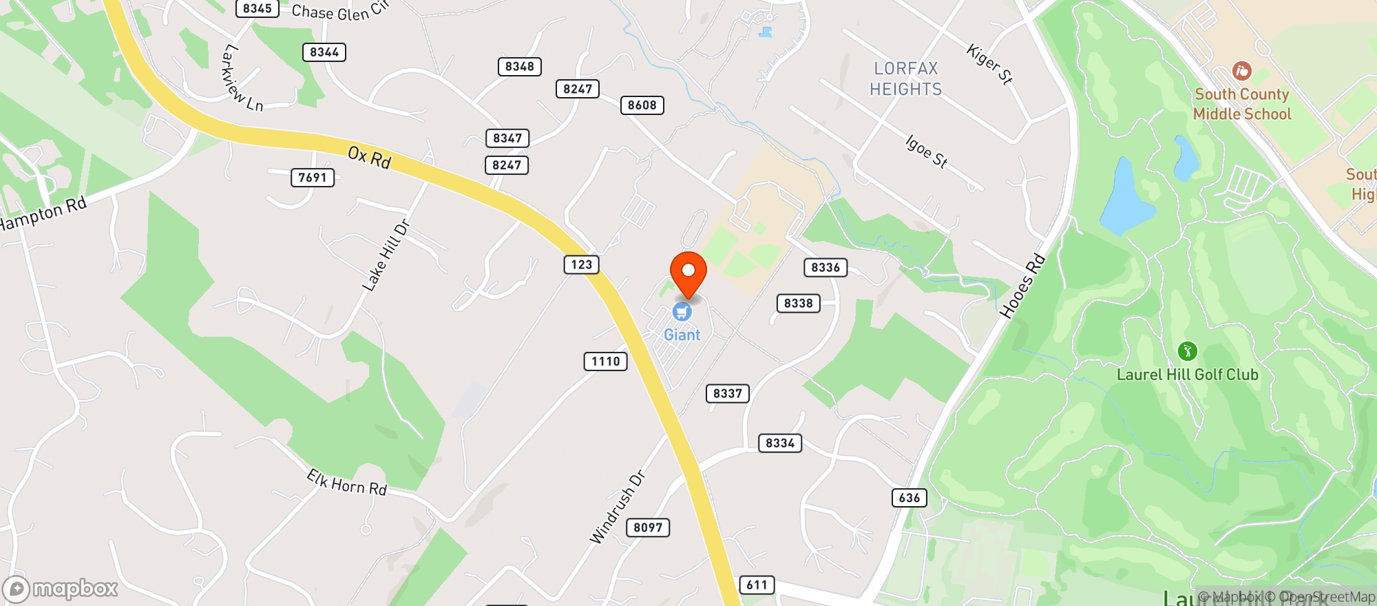 Map showing Giant