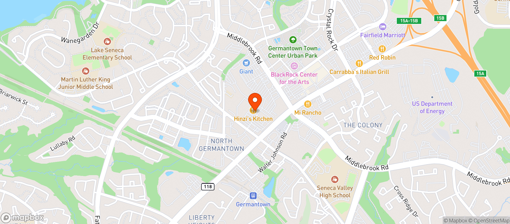 Map showing Zen Leaf Germantown