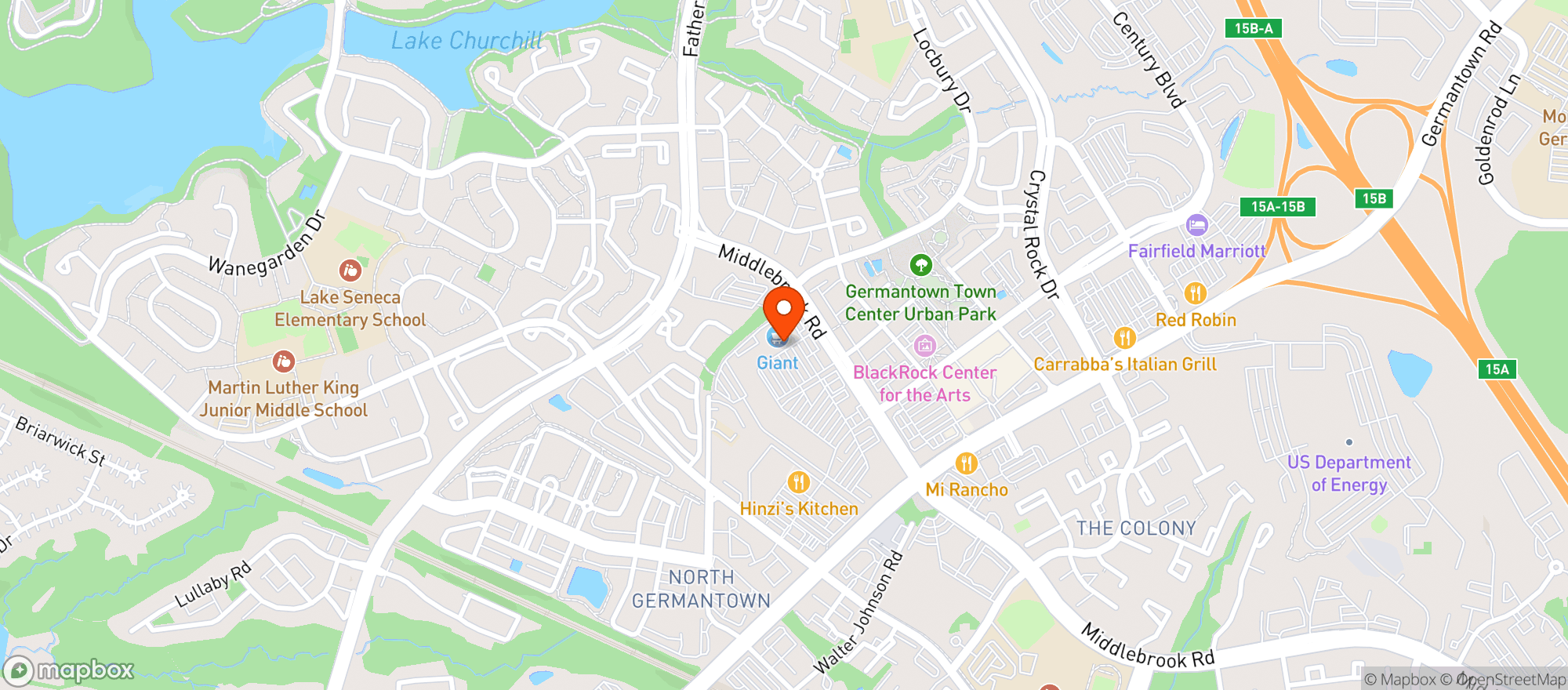 Map showing Giant