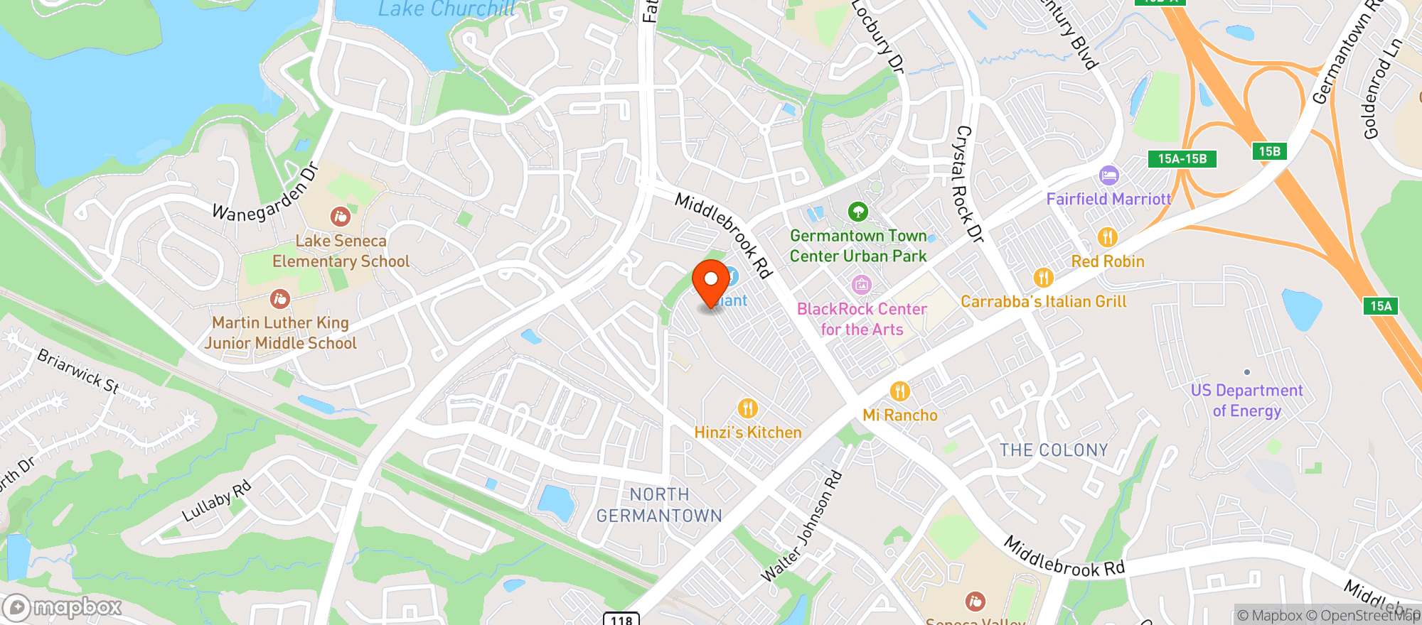 Map showing Germantown Beer & Wine
