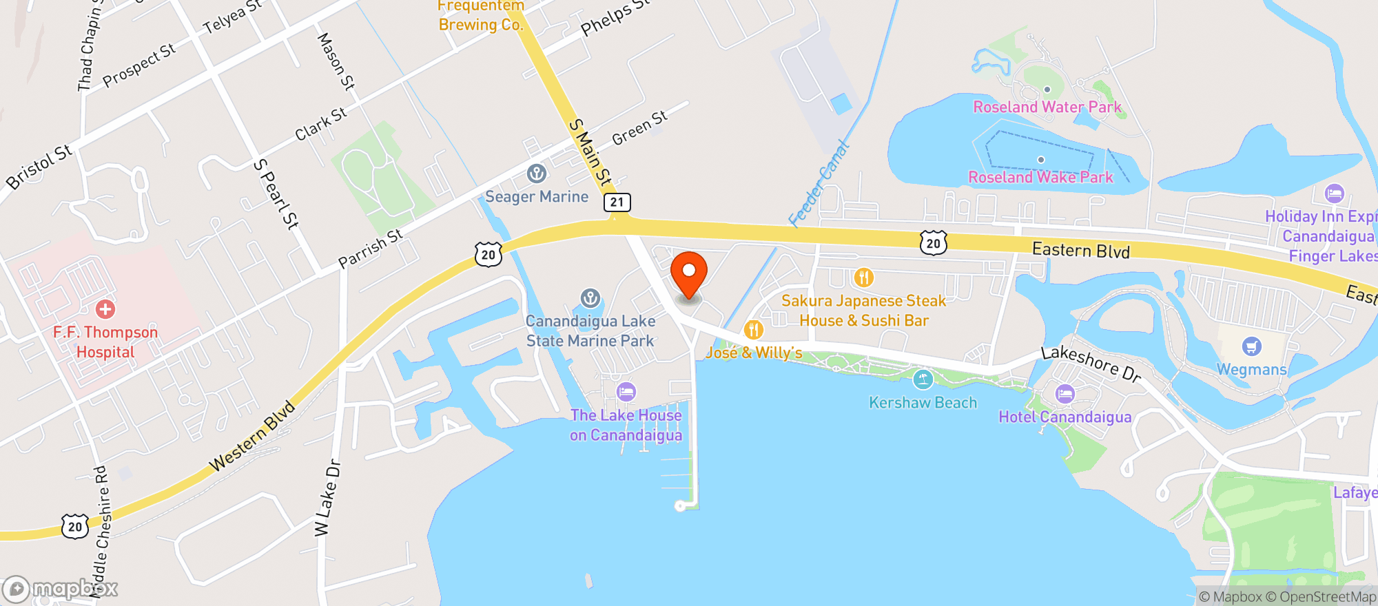 Map showing Murphys Law Irish Pub