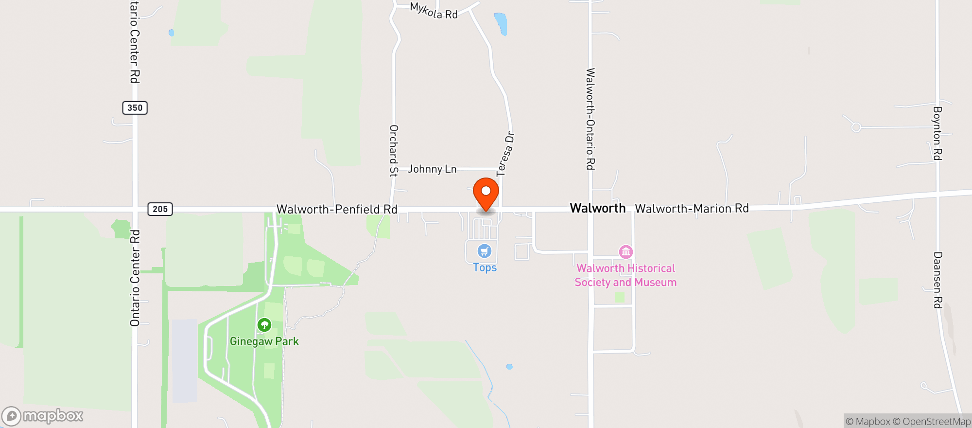 Map showing Walworth Wine & Spirits