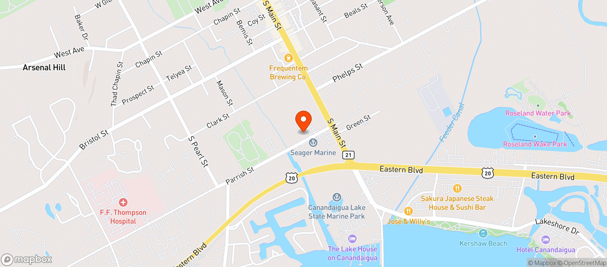 Map showing Casa Italiana