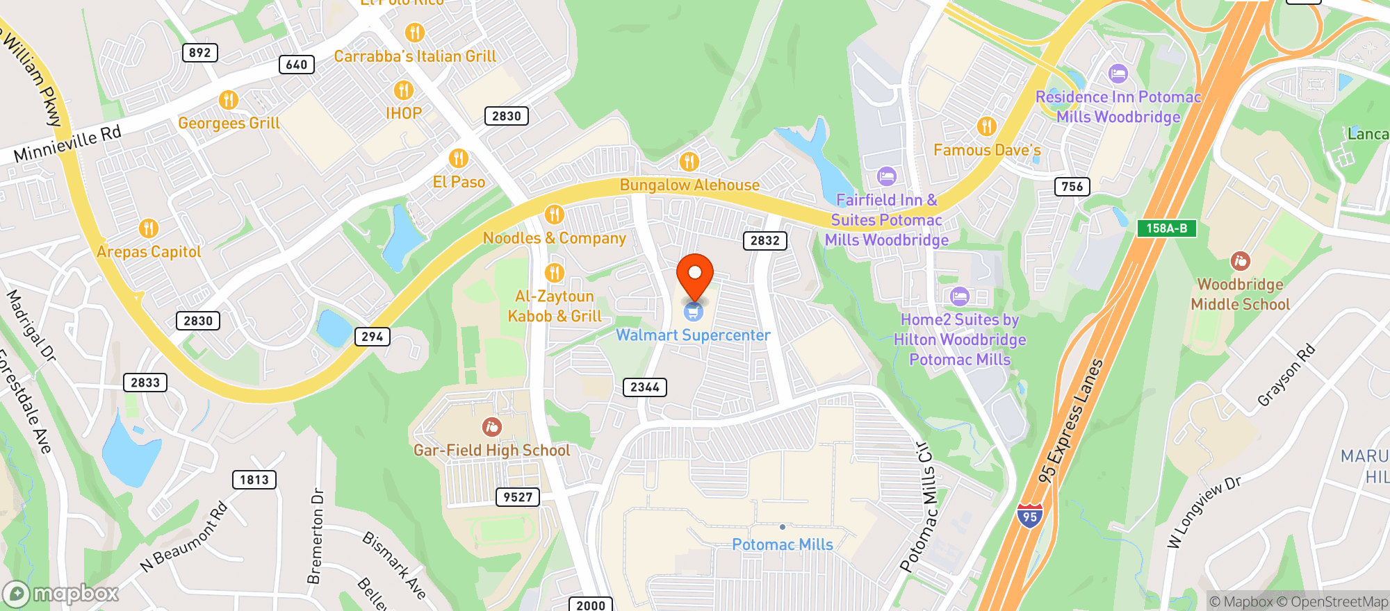 Map showing Walmart Supercenter