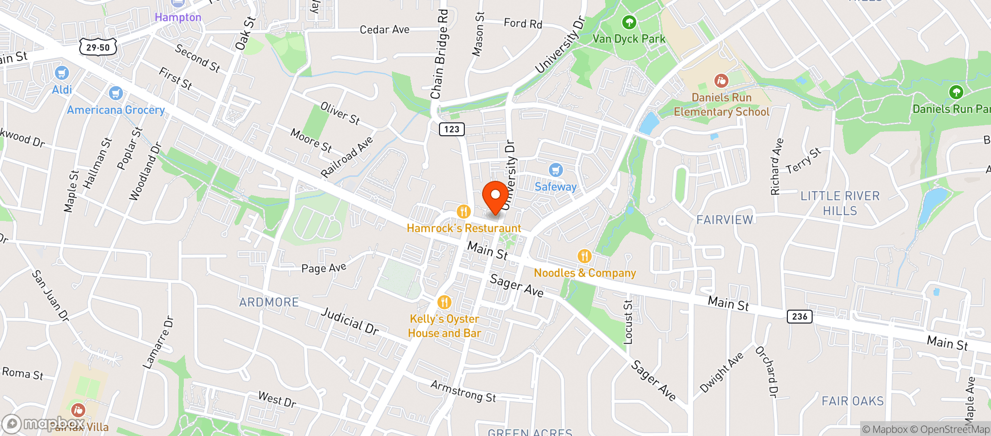 Map showing Ornery Beer Company