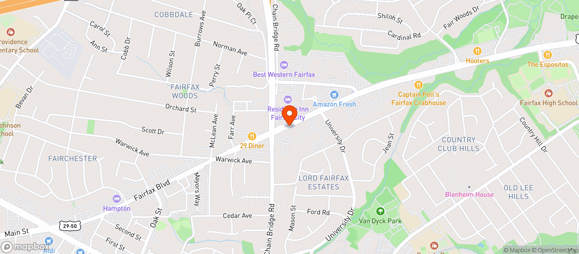 Map showing 7 Eleven