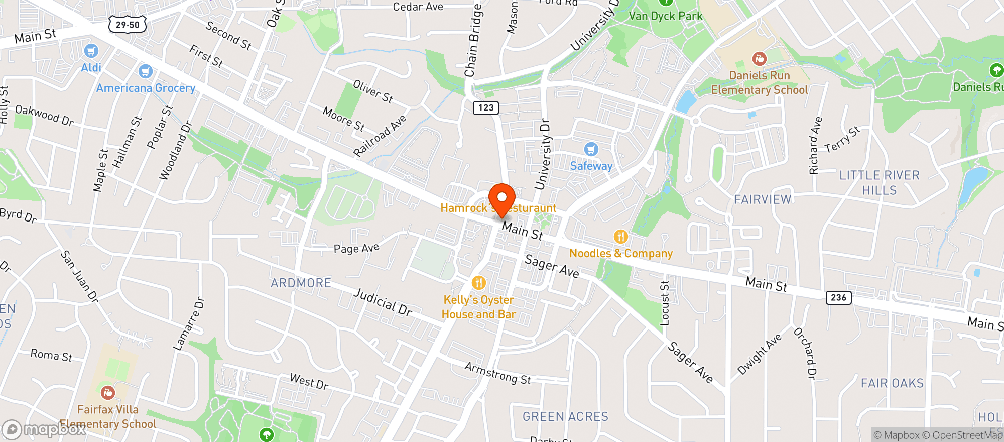 Map showing The Auld Shebeen