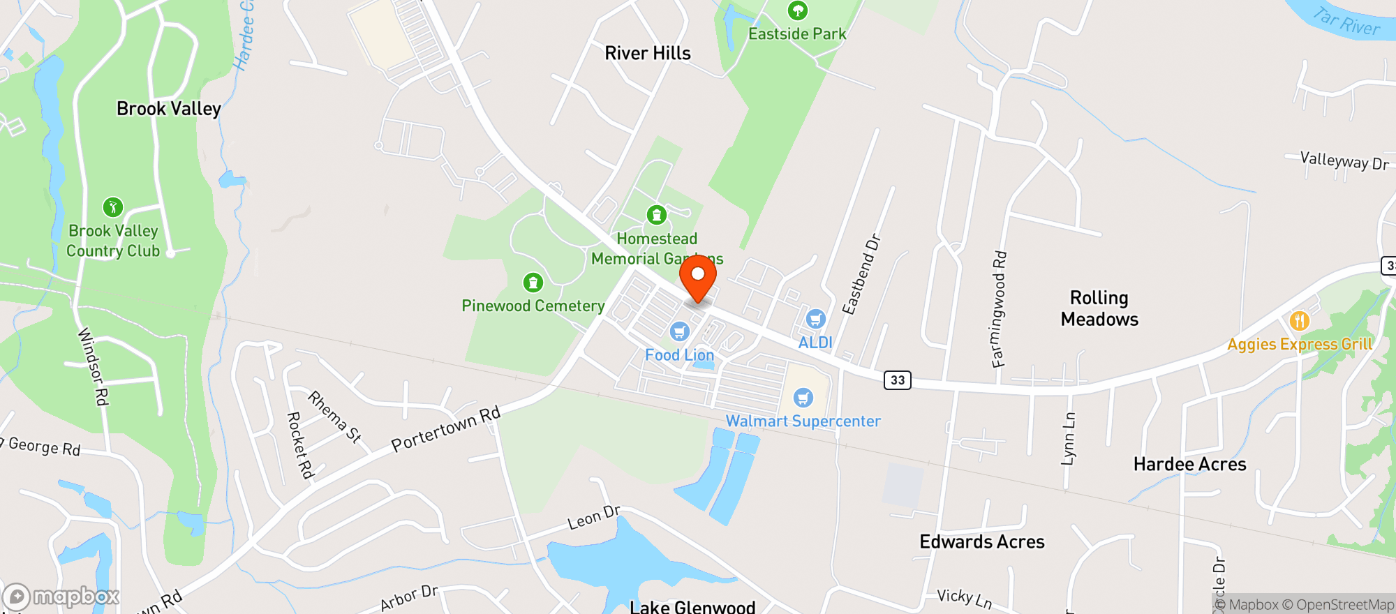 Map showing Food Lion