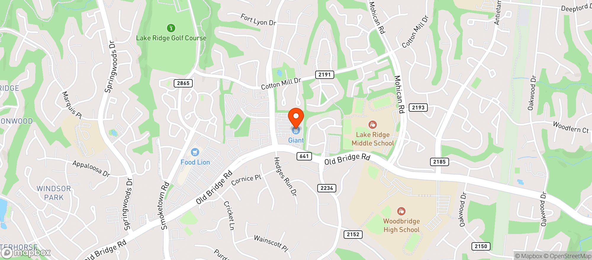 Map showing Giant