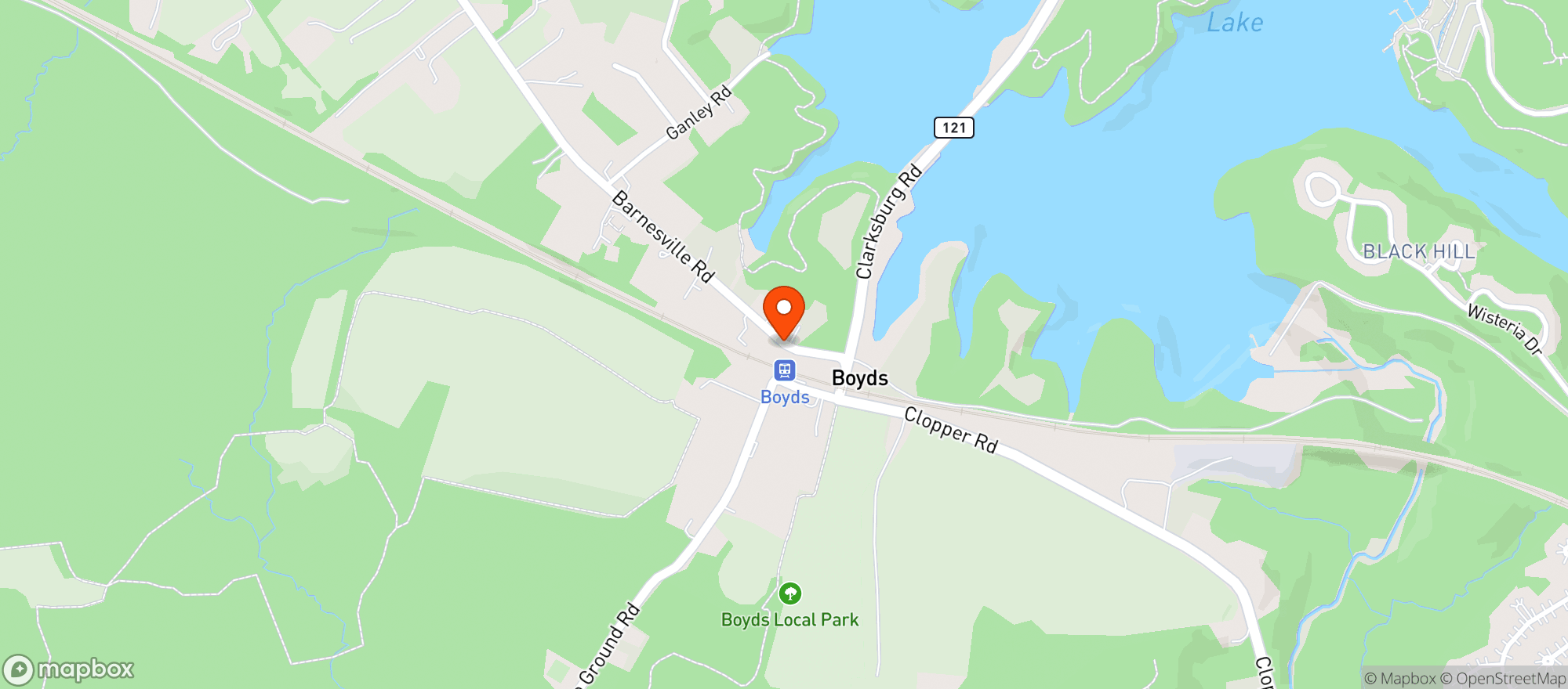 Map showing Boyds Country Store
