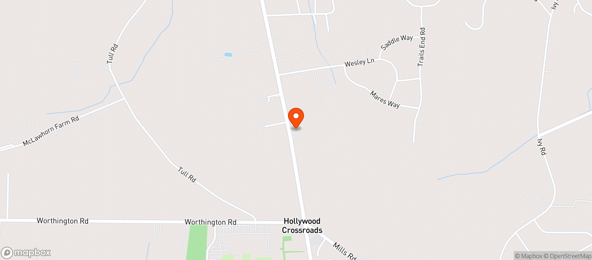 Map showing Nash Hot Chicken