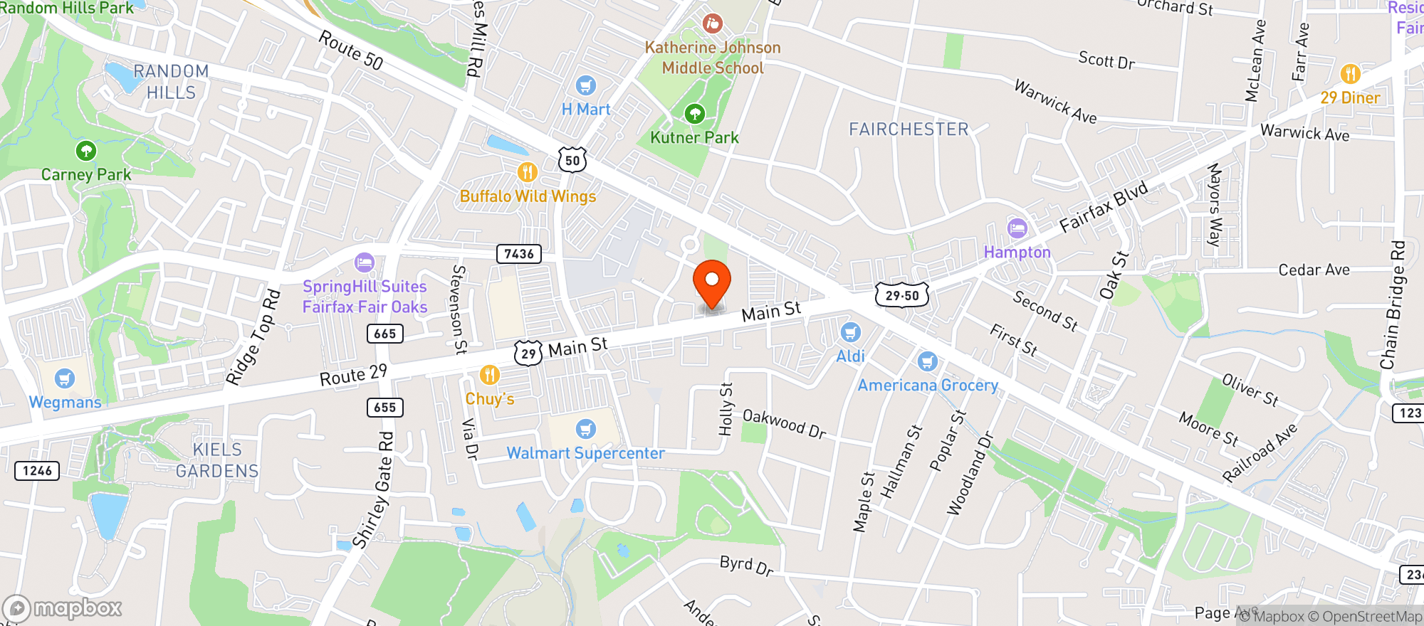 Map showing Your CBD Store Fairfax Va