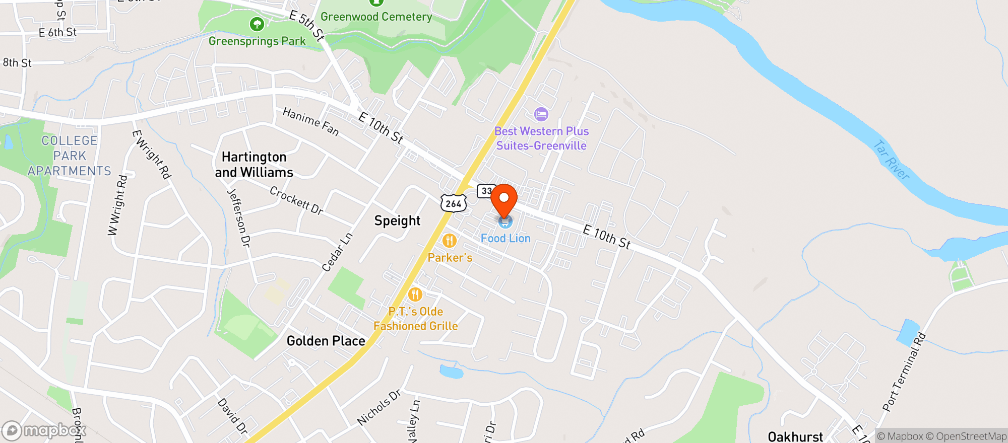 Map showing Food Lion #486