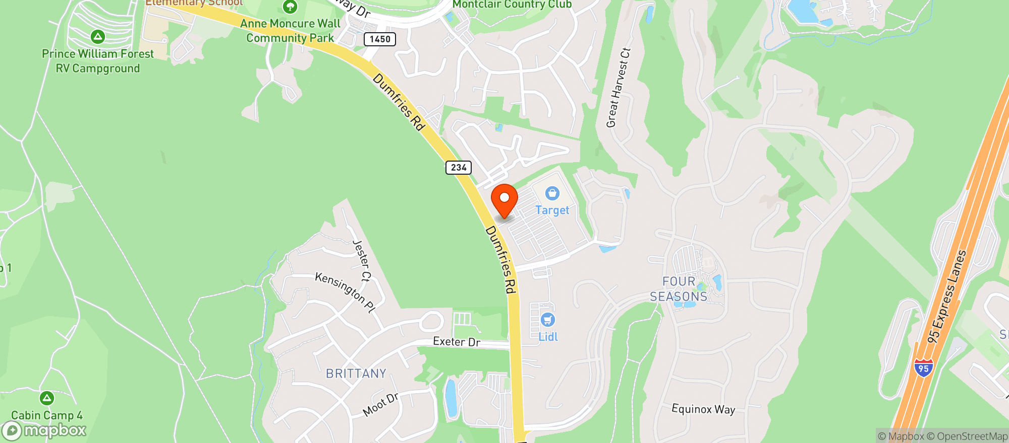 Map showing TARGET STORE