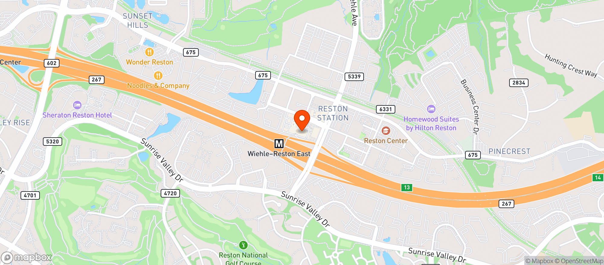 Map showing Davios Northern Italian Steakhouse