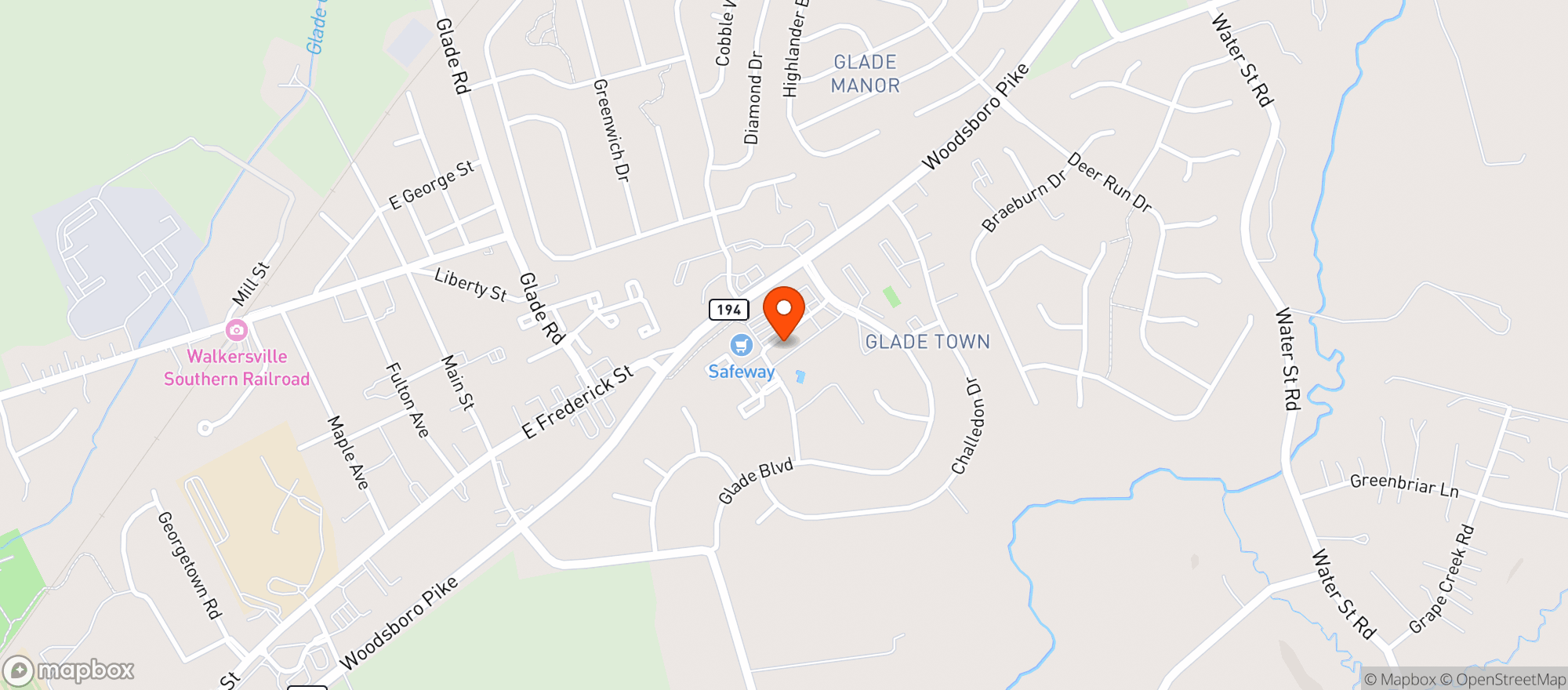 Map showing Village Tavern