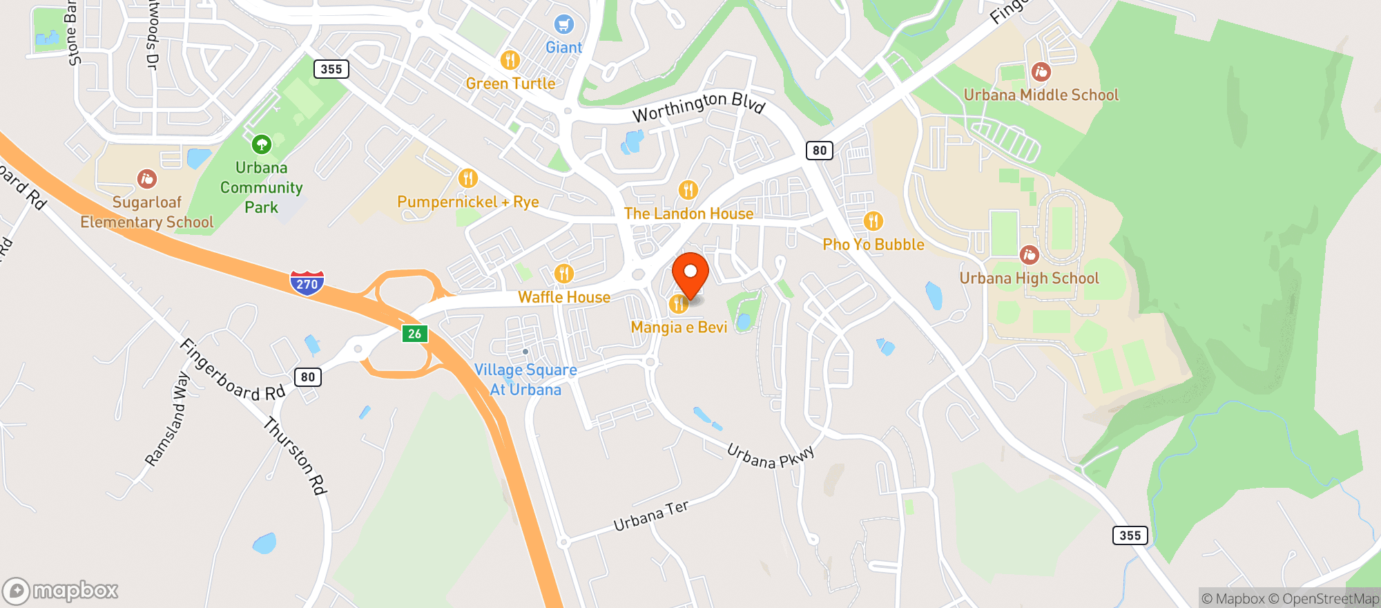 Map showing Orion Wine & Spirits
