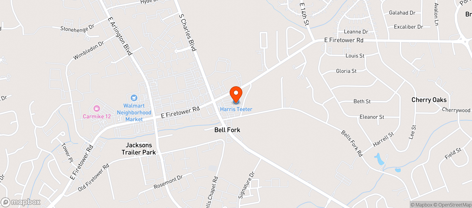 Map showing Buccaneer Music Hall