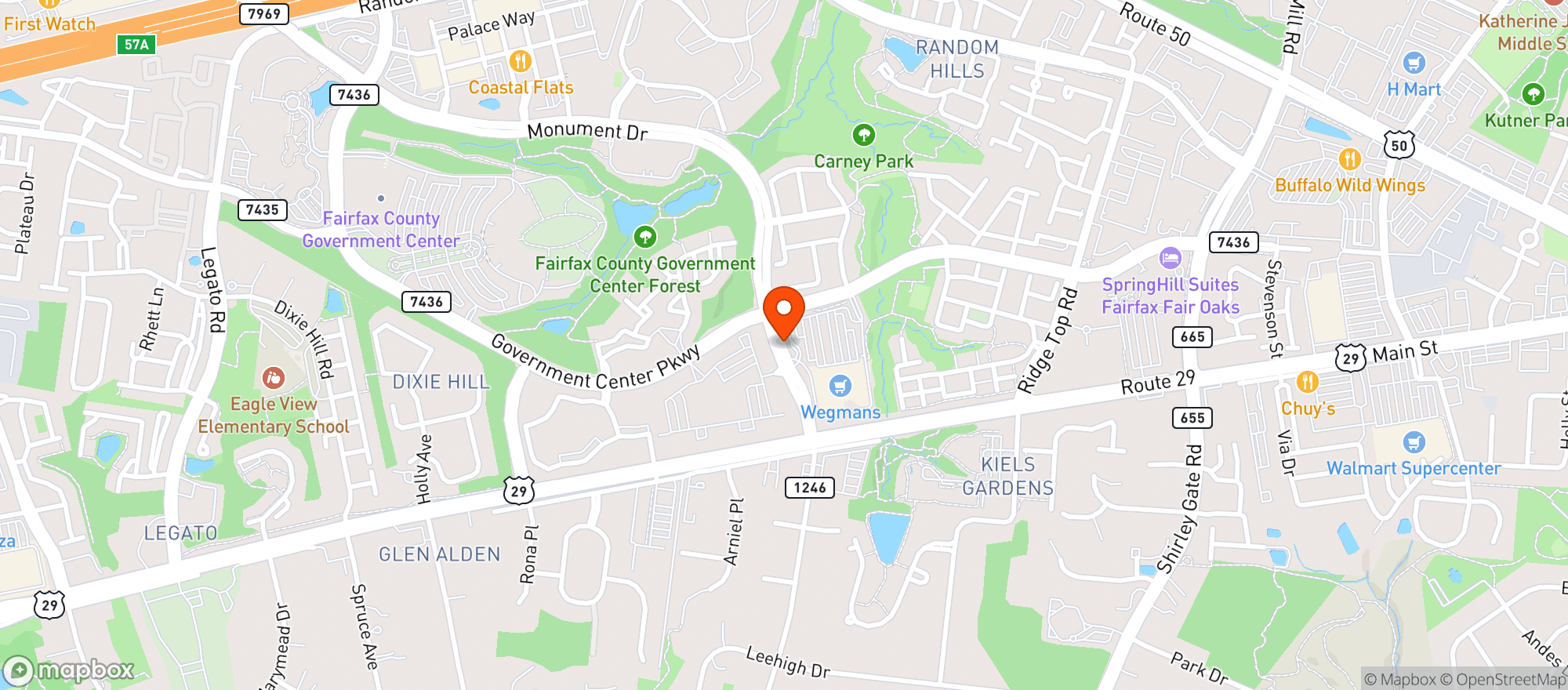 Map showing Wegmans