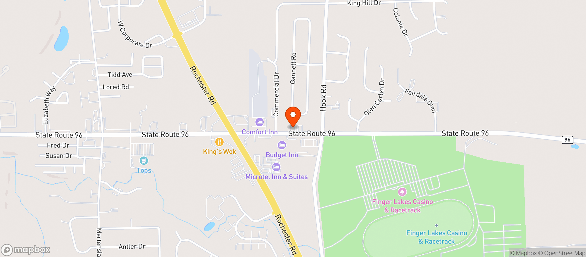 Map showing Toritos Cantina Mexicana