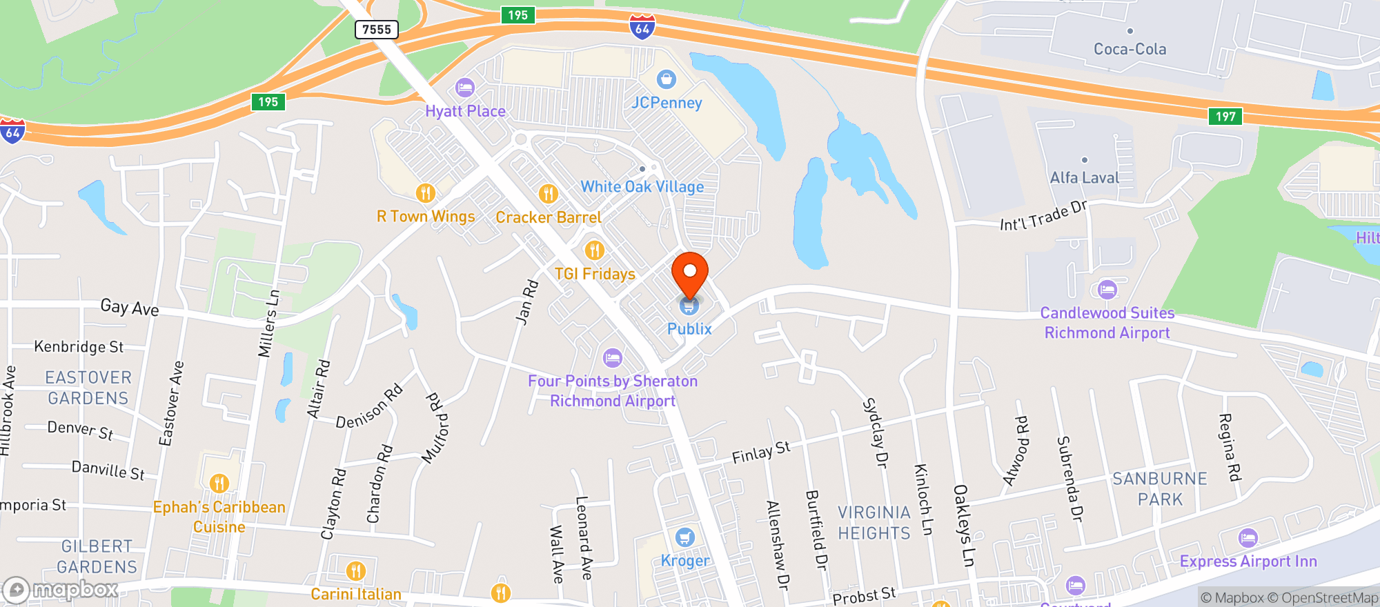 Map showing PUBLIX