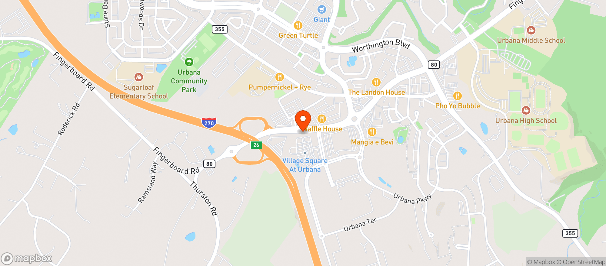 Map showing Habanero Mexican Food Bar & Grill