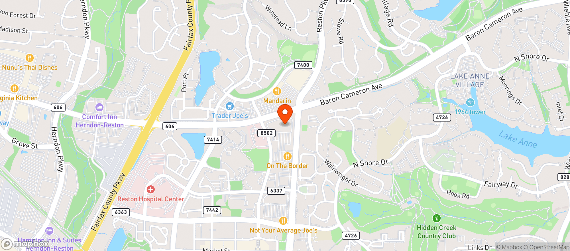 Map showing Harris Teeter