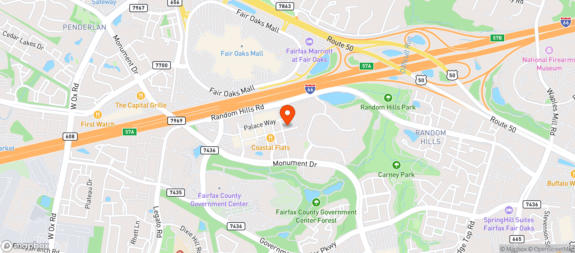 Map showing Ozzies Good Eats