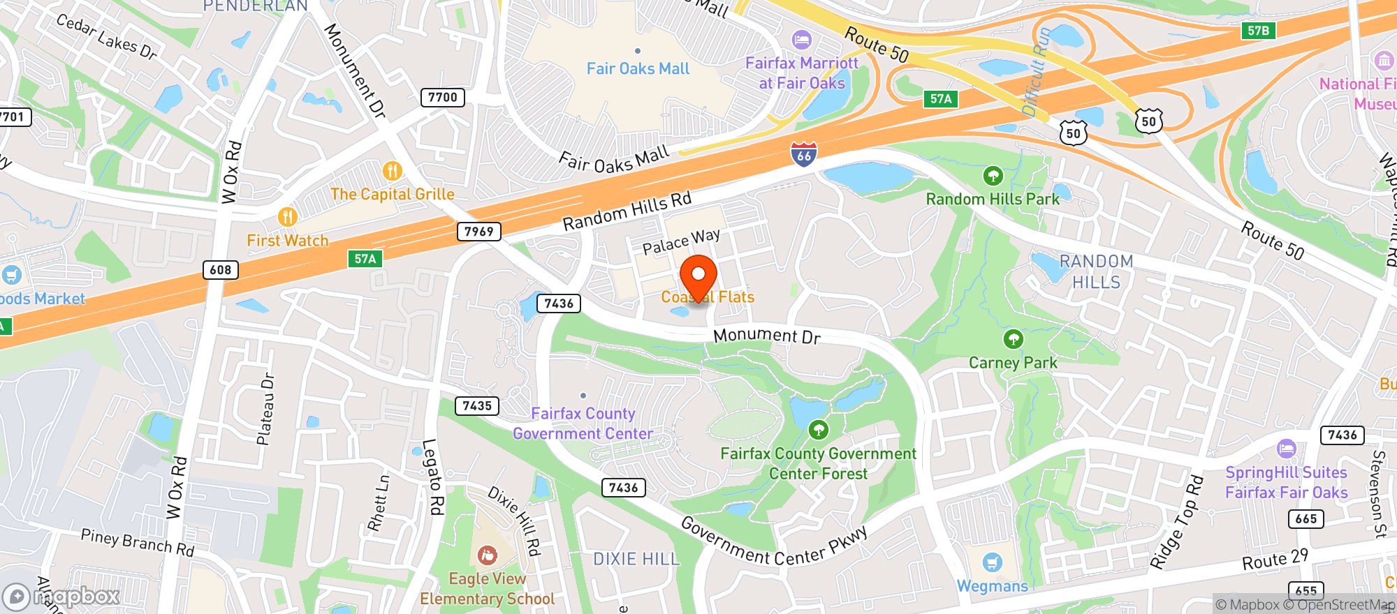 Map showing P F Changs China Bistro #9937