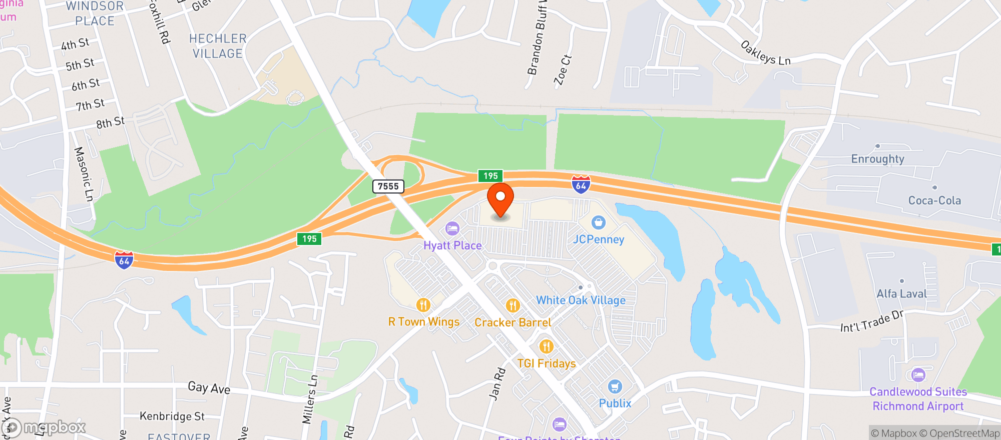 Map showing Target - Richmond East