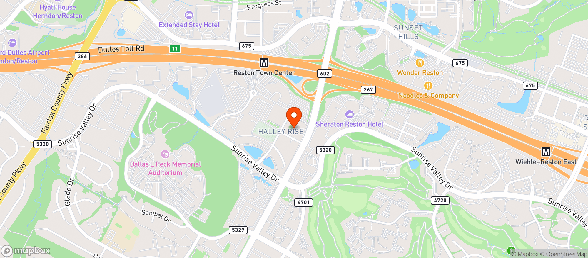 Map showing Wegmans - Reston