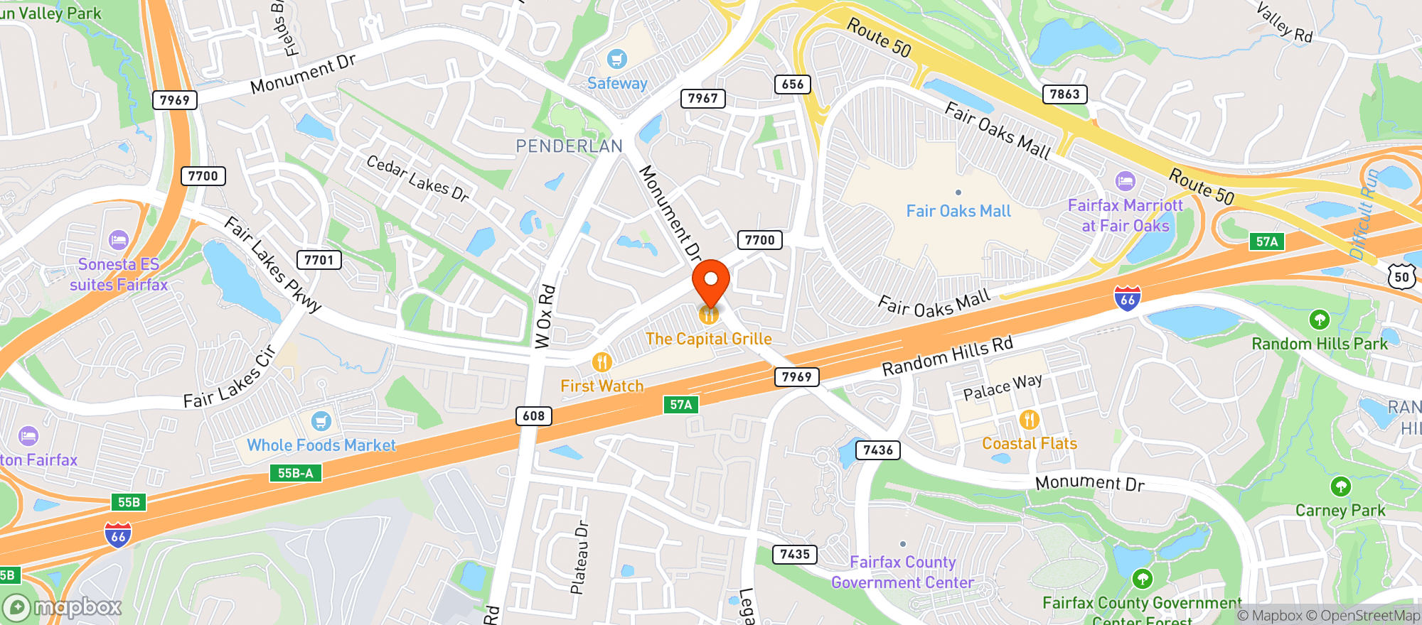 Map showing Capital Grille #8068