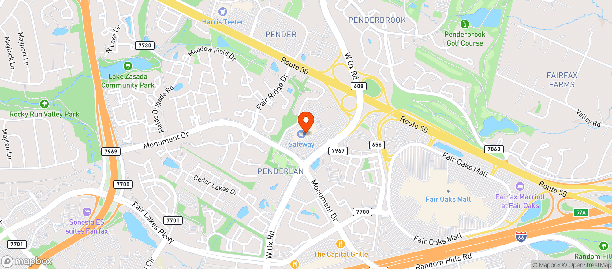 Map showing Safeway Store 1431 #1853