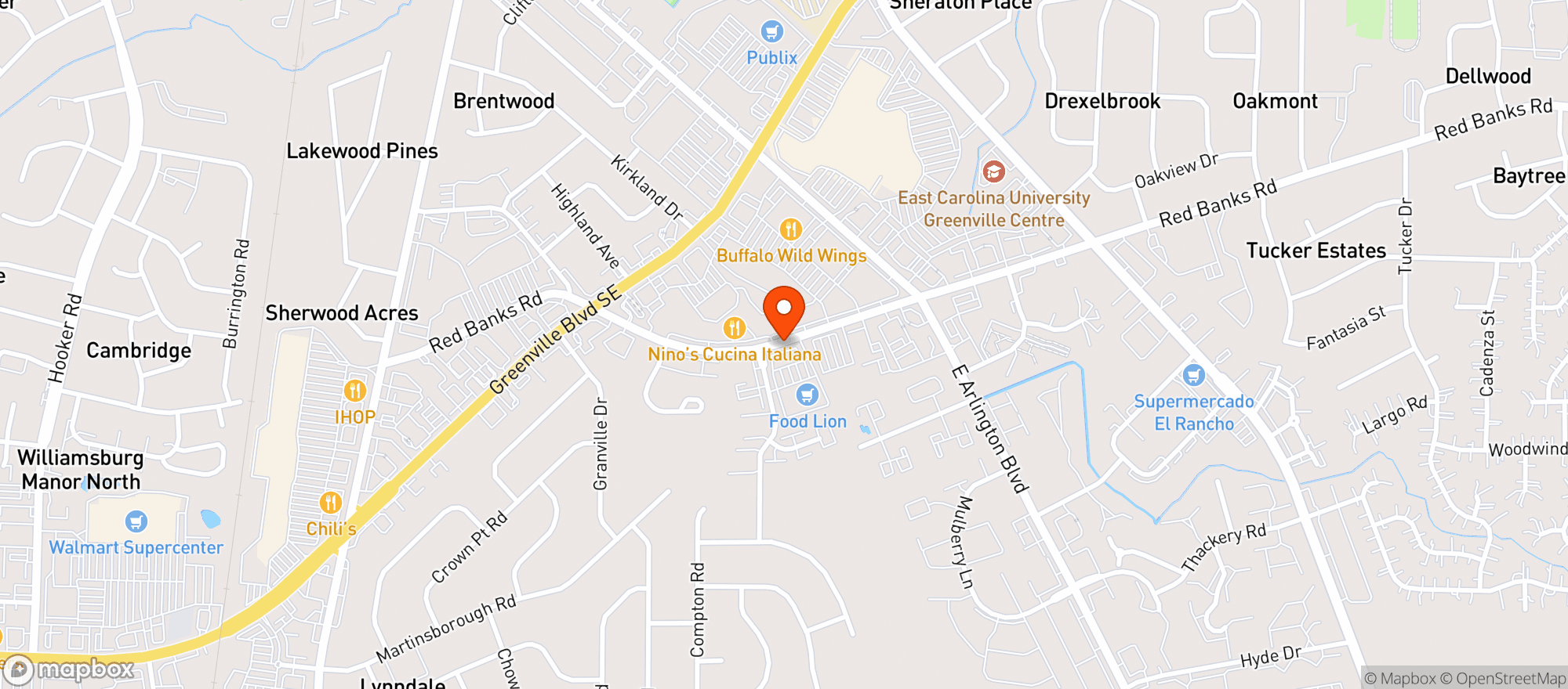 Map showing Food Lion