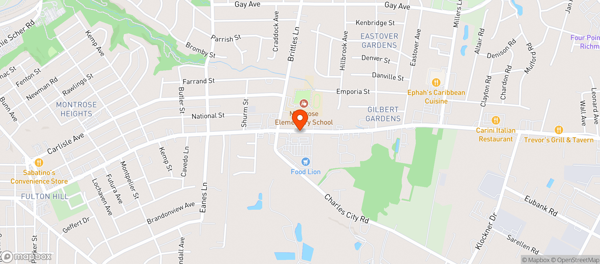 Map showing Food Lion