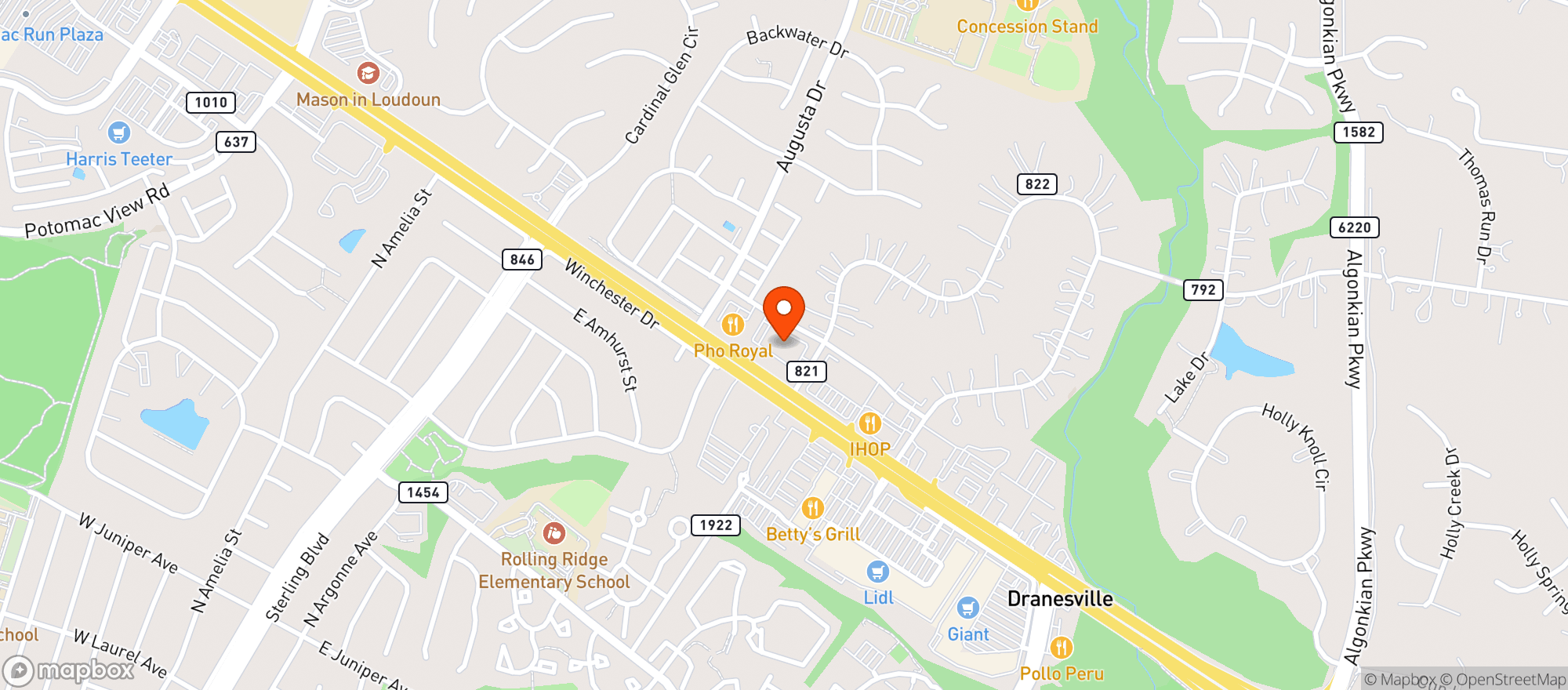 Map showing Rais Pizza
