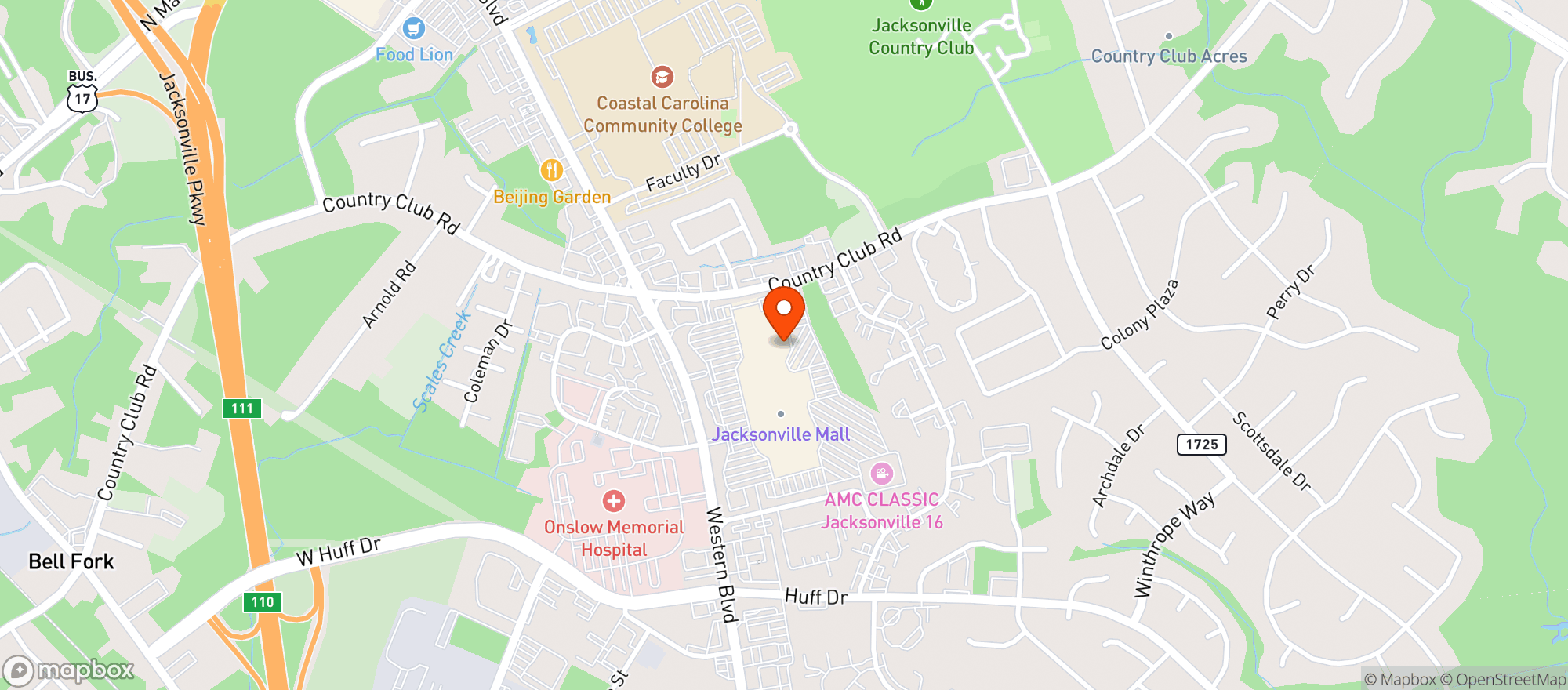 Map showing Gnc