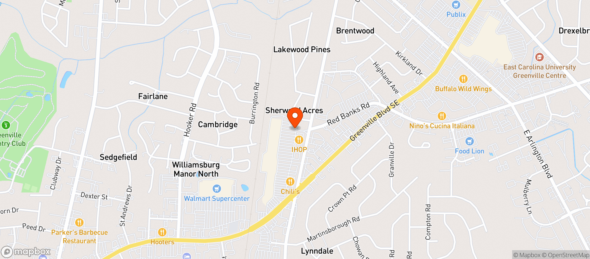 Map showing Harris Teeter