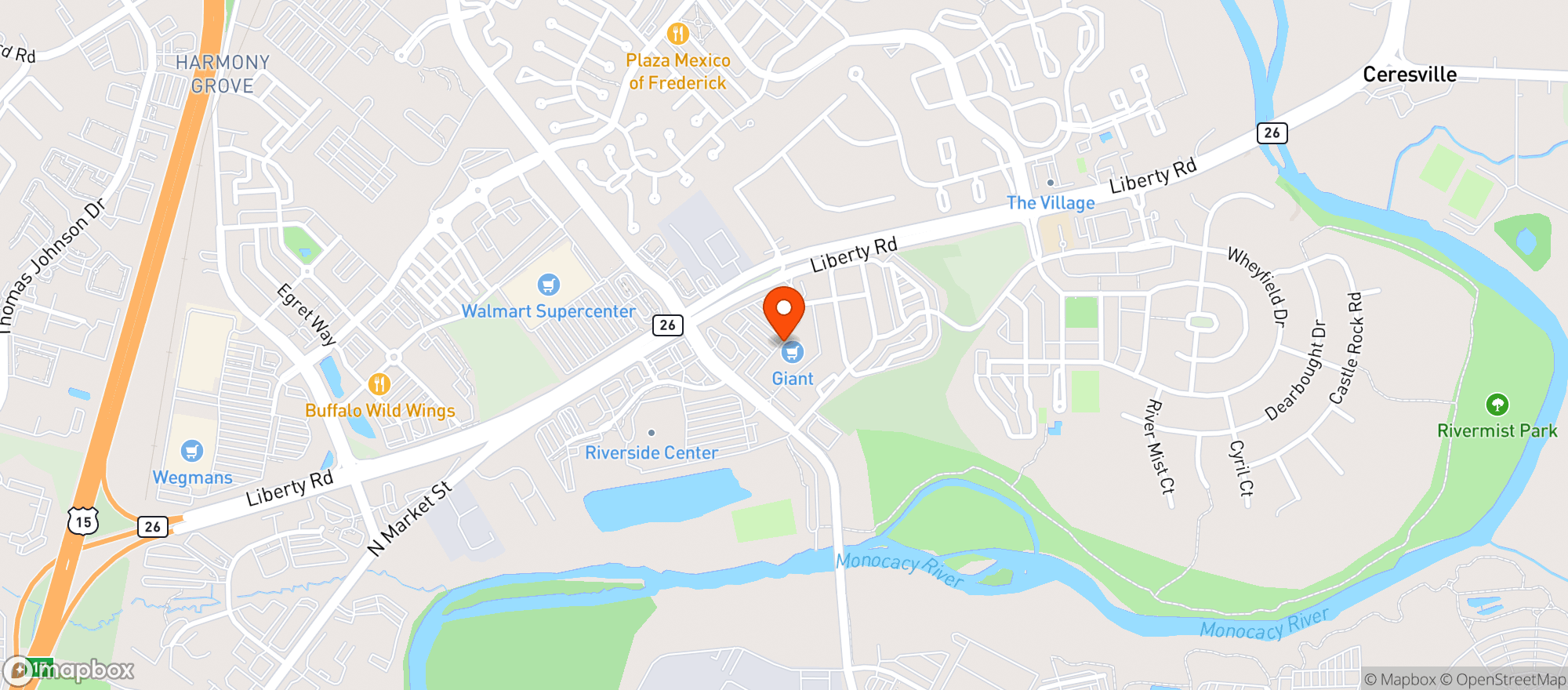 Map showing Giant