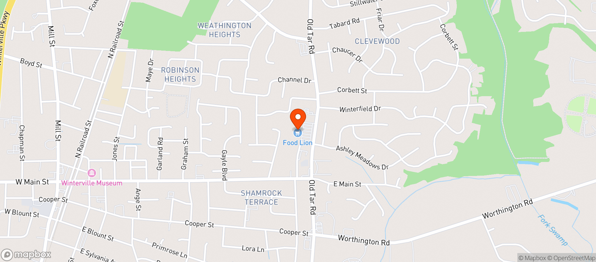 Map showing Food Lion #779