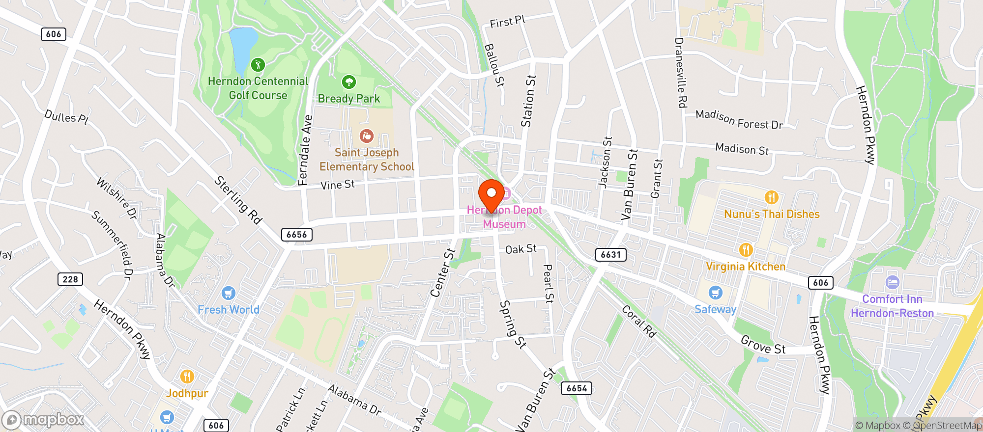 Map showing Jimmys Old Town Tavern